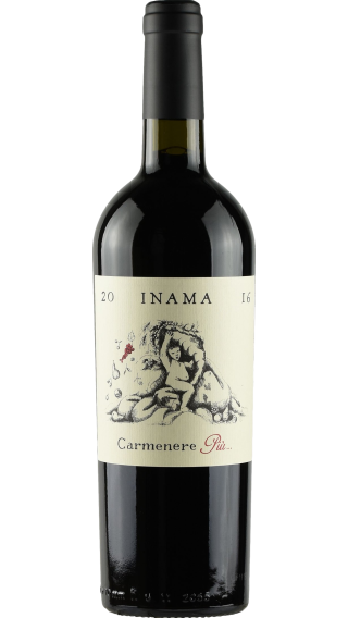 Bottle of Inama Carmenere Piu 2021 wine 750 ml