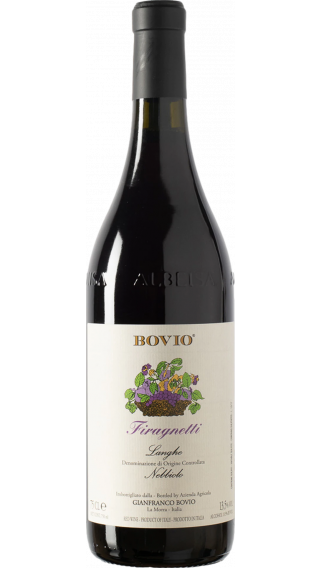 Bottle of Bovio Firagnetti Langhe Nebbiolo 2018 wine 750 ml