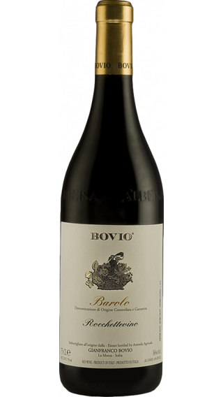 Bottle of Bovio Rocchettevino Barolo 2015 wine 750 ml