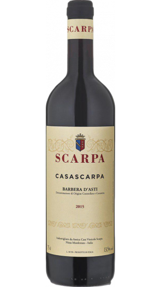 Bottle of Scarpa Casa Scarpa Barbera d'Asti 2016 wine 750 ml