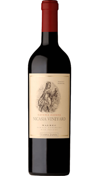 Bottle of Catena Zapata Nicasia Vineyard Malbec 2020 wine 750 ml