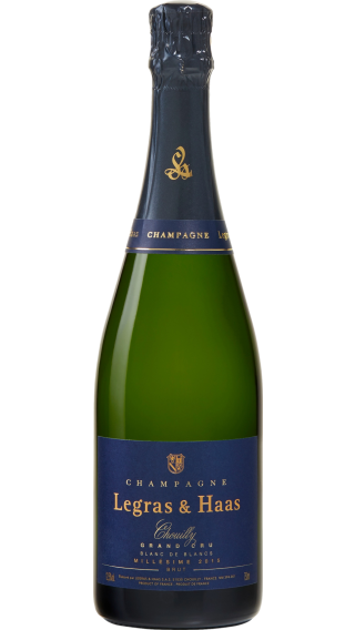 Bottle of Champagne Legras et Haas Blanc de Blancs Grand Cru 2015 wine 750 ml
