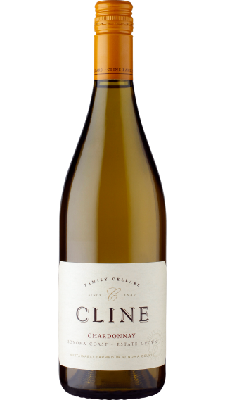Bottle of Cline Chardonnay 2020 wine 750 ml