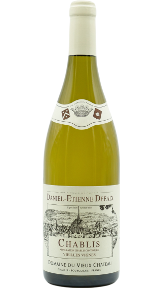 Bottle of Domaine Daniel-Etienne Defaix Chablis Vieilles Vignes 2021 wine 750 ml