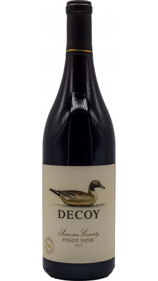 Bottle of Duckhorn Decoy Pinot Noir 2016 wine 750 ml