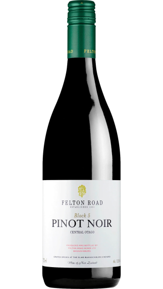 Bottle of Felton Road Block 5 Pinot Noir 2020 wine 750 ml