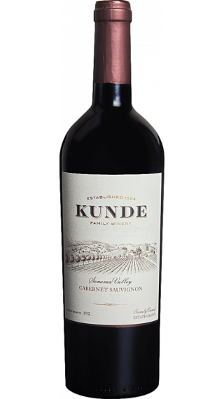 Bottle of Kunde Family Estate Cabernet Sauvignon 2018 wine 750 ml