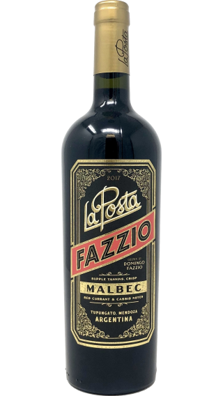 Bottle of La Posta Fazzio Malbec 2020 wine 750 ml