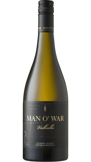 Bottle of Man O' War Valhalla Chardonnay 2021 wine 750 ml