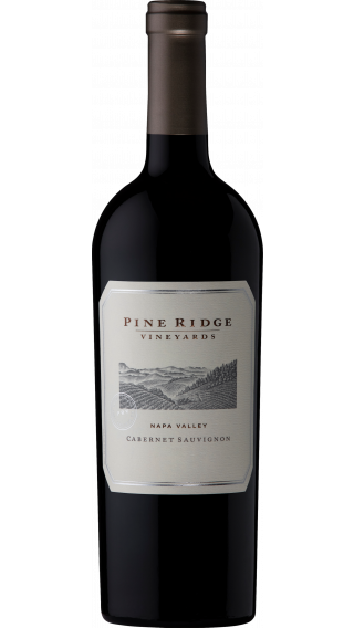 Bottle of Pine Ridge Napa Cabernet Sauvignon 2018 wine 750 ml