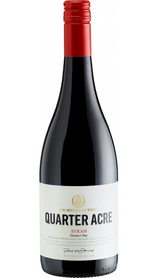 Bottle of Quarter Acre Syrah 2016 wine 750 ml