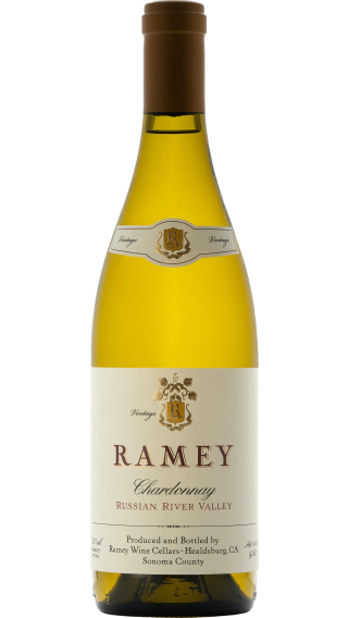 Bottle of Ramey Russian River Valley Chardonnay 2021 wine 750 ml