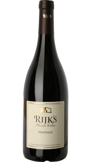 Bottle of Rijk's Private Cellar Pinotage 2019 wine 750 ml