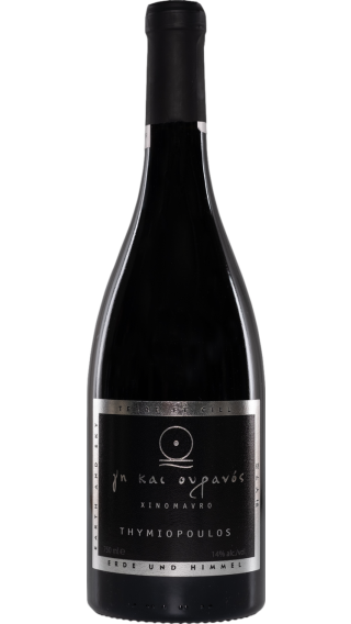 Bottle of Thymiopoulos Earth & Sky Xinomavro 2021 wine 750 ml