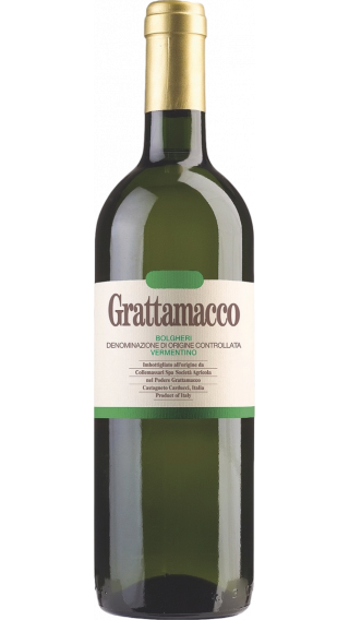 Bottle of Grattamacco Vermentino Bolgheri 2020 wine 750 ml