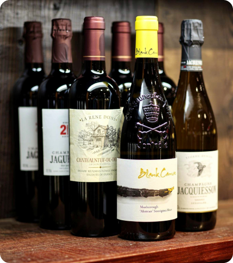 Selezione di vini con pieno controllo