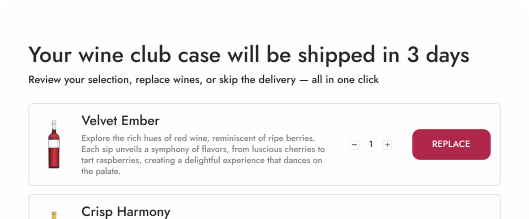 Anteprima della tua prossima spedizione Wine Club